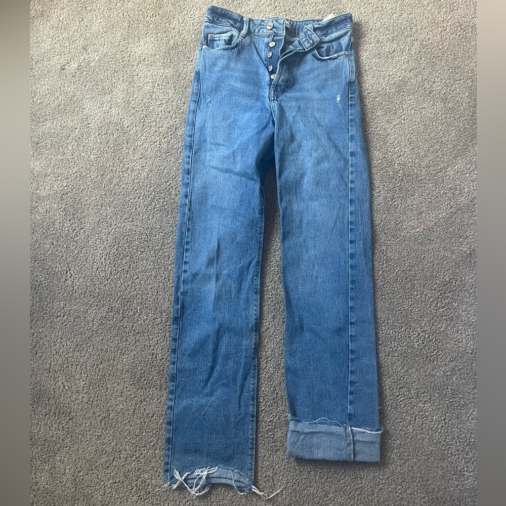 Zara Straight Leg Blue Jeans